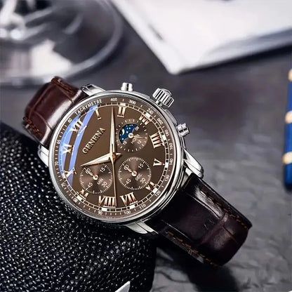Men's Geneva Quartz Watch | Luxury and Style for the Modern Man